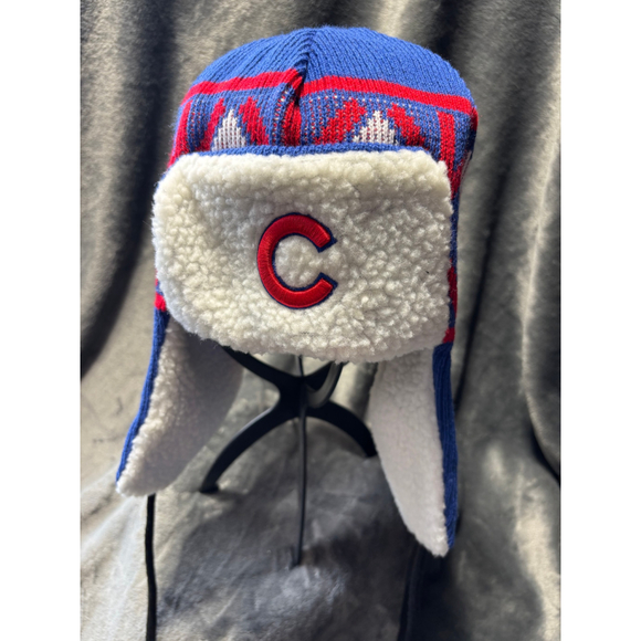 Mlb Genuine Merchandise Other - MLB EUC Adult Chicago Cubs New Era Trapper Knit Hat One Size Fits Most